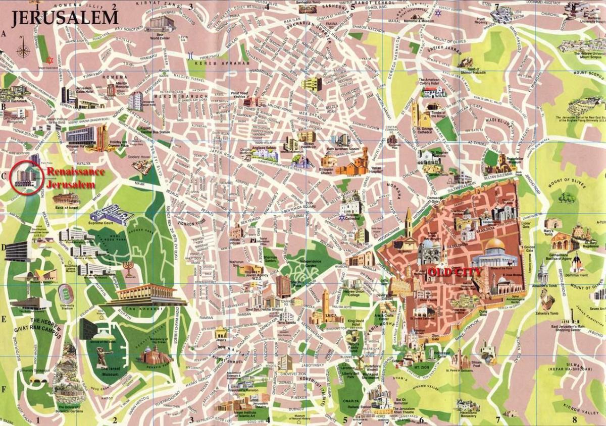 карта улиц Иерусалима