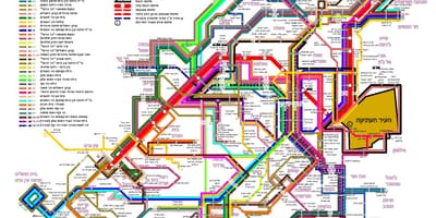 Автобусная карте Иерусалима