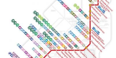 Легкорельсовый транспорт в Иерусалиме карте
