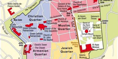 Четырех кварталов Иерусалима карте