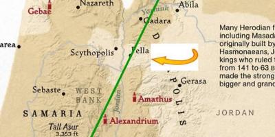 Карта Иерусалима в Дамаск