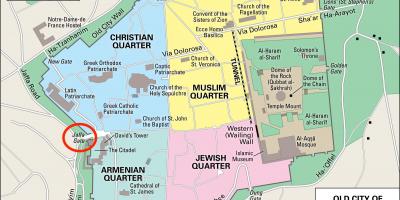 Карта Яффские ворота Иерусалим