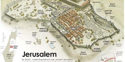 Карта древнего Иерусалима